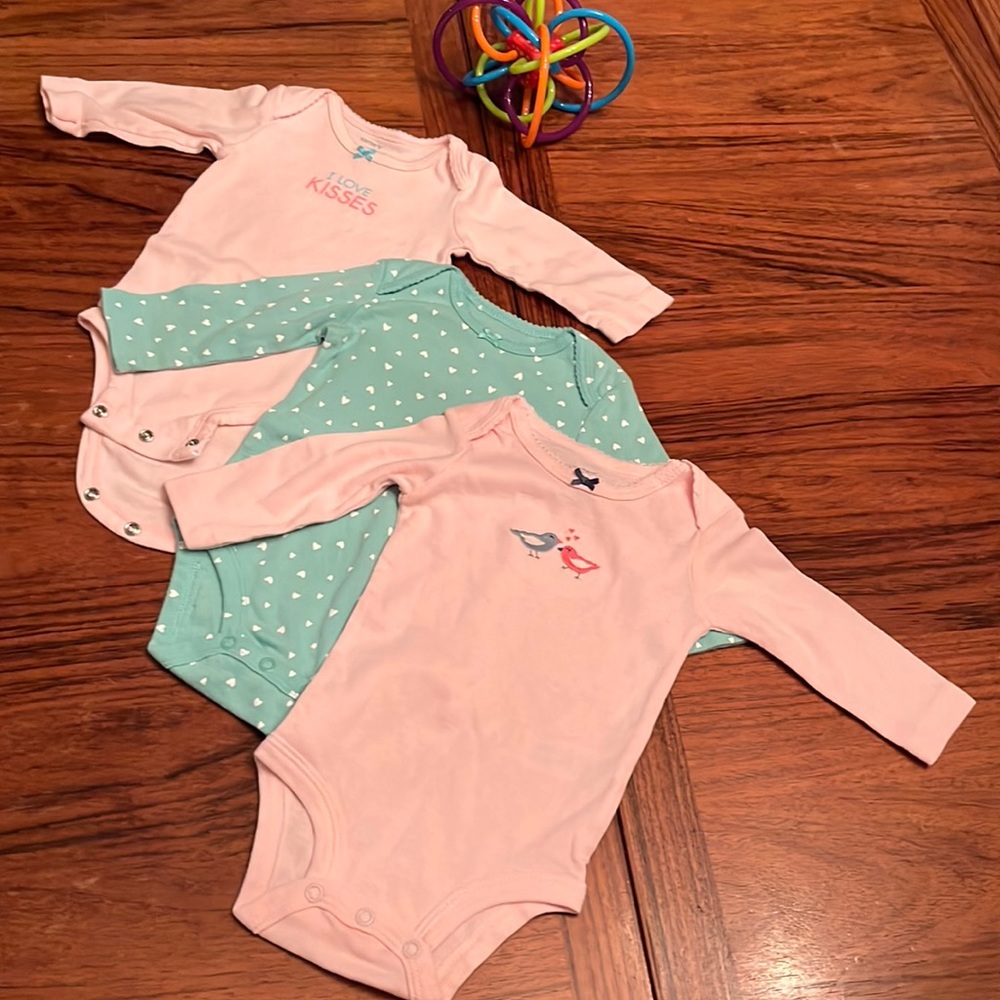 Carter’s 3 piece Long Sleeve Onesie Bundle